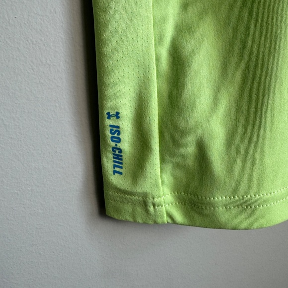 Under Armour ISO-CHILL Men's Active Short Sleeve Fish Hook Logo T-Shirt Green M - Picture 2 of 12